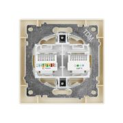 Розетка телефонная RJ11 + компьютерная RJ45 сл. кость «Сенеж» TDM