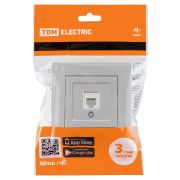 Розетка телефонная RJ11 серебр. металлик «Сенеж» TDM