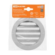 Решетка вентиляционная круглая алюминиевая с москитной сеткой, с фланцем d100, внеш. D125, TDM