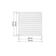 Решетка металл. усиленная 300х300, белая, с покрытием полимерной эмалью, TDM