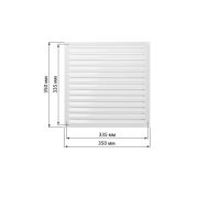 Решетка металл. усиленная 350х350, белая, с покрытием полимерной эмалью, TDM