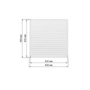 Решетка металл. усиленная 450х450, белая, с покрытием полимерной эмалью, TDM