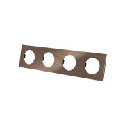 Рамка четверная бронза, алюминий, шлифованный, «Байкал» TDM