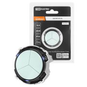 Выключатель 3-кл. 16А 250В проходной кнопочный механизм фисташковый, «Байкал» TDM