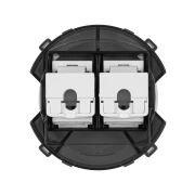Розетка компьютерная двойная RJ45 фисташковая, «Байкал» TDM