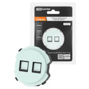 Розетка телефонная RJ11 + компьютерная RJ45 фисташковая, «Байкал» TDM