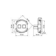 Розетка телефонная двойная RJ11 фисташковая, «Байкал» TDM