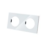 Рамка двойная хрустально-белая, стекло, «Байкал» TDM