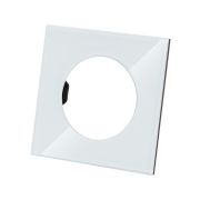 Рамка одиночная хрустально-белая, стекло, «Байкал» TDM