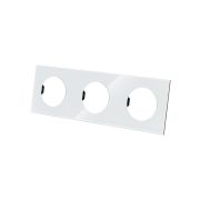 Рамка тройная хрустально-белая, стекло, «Байкал» TDM