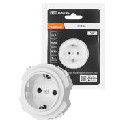 Розетка 2П+З 16А 250В с защ. шт. белая, «Байкал» TDM