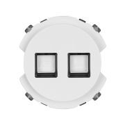 Розетка телефонная RJ11 + компьютерная RJ45 белая, «Байкал» TDM