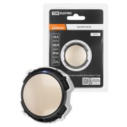 Выключатель 1-кл. 16А 250В кнопочный механизм шампань, «Байкал» TDM