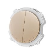 Выключатель 2-кл. 16А 250В шампань, «Байкал» TDM