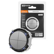 Выключатель 4-кл. 16А 250В проходной кнопочный механизм платина, «Байкал» TDM