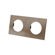 Рамка двойная бронза, алюминий, текстурированный, «Байкал» TDM