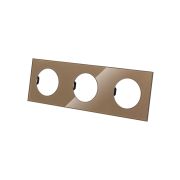 Рамка тройная бронза, стекло, «Байкал» TDM