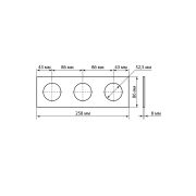 Рамка тройная шампань, алюминий, текстурированный, «Байкал» TDM