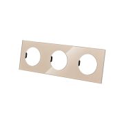 Рамка тройная шампань, стекло, «Байкал» TDM