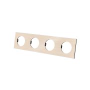 Рамка четверная шампань, алюминий, шлифованный, «Байкал» TDM