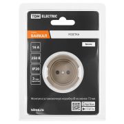 Розетка 2П 16А 250В с защ. шт. бронза, «Байкал» TDM