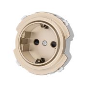 Розетка 2П+З 16А 250В с защ. шт. шампань, «Байкал» TDM