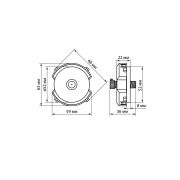 Розетка TV/SAT оконечная платина, «Байкал» TDM