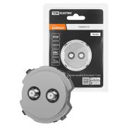 Розетка TV/SAT проходная платина, «Байкал» TDM