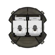 Розетка компьютерная двойная RJ45 бронза, «Байкал» TDM