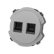 Розетка компьютерная двойная RJ45 платина, «Байкал» TDM