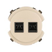 Розетка телефонная двойная RJ11 шампань, «Байкал» TDM