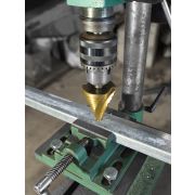 Сверло по металлу ступенчатое, 6-52 мм, 12 ступеней, нитрид., HSS, цилиндр. хв., «Рубин» TDM