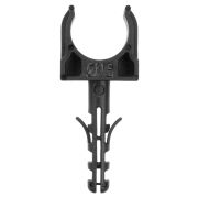 Крепеж-клипса для трубы 16 мм с дюбелем (100 шт.) черная TDM