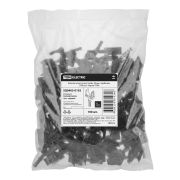 Крепеж-клипса для трубы 20 мм с дюбелем (100 шт.) черная TDM