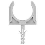 Крепеж-клипса для трубы 32 мм с дюбелем (25 шт.) серая TDM