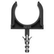 Крепеж-клипса для трубы 32 мм с дюбелем (25 шт.) черная TDM