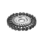 Щетка для УШМ «плоская», 125 мм, посадка d 22,2 мм, плетеные пучки стальной проволоки d 0,5 мм, «Рубин», TDM