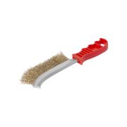 Щетка ручная, металлическая с пластик. рукояткой, латуниров. витая проволока d 0,3 мм, «Гранит», TDM