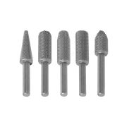 Набор шарошек шлифовальных, Ø 6 мм, L 60 мм, по металлу, 5 шт, «Рубин» TDM