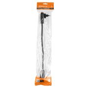 Переходник вилка-Е27 гибкий 300 мм с выключателем, черный, TDM