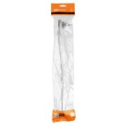 Переходник вилка-Е27 гибкий 300 мм с выключателем, серебро, TDM