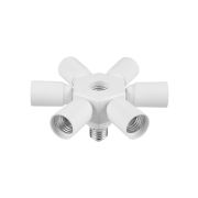 Переходник Е27-6(+1)хЕ27, белый, TDM