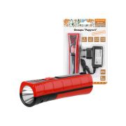 Фонарь «Радуга 6»  аккум., 1 Вт SMD + 5 SMD, 28 лм, Li-Ion 2,8 А*ч, 230 В, красный, Народная