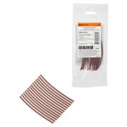 Набор трубок термоусаживаемых, не поддерживающих горение, клеевых, длиной 10 см ТТкНГ(3:1) «Моноцвет, коричневый 1,5/0,6 TDM»