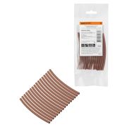 Набор трубок термоусаживаемых, не поддерживающих горение, клеевых, длиной 10 см ТТкНГ(3:1) «Моноцвет, коричневый 3,2/1,0 TDM»