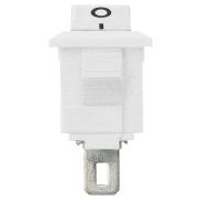 Выключатель клавишный KCD11-101 250В AC/DC, 1P, 3А, (2с), ON-OFF, белый, Micro TDM