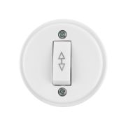 Переключатель на 2 направления 1-кл. открытой установки IP20 10А белый «Ретро» TDM