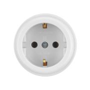 Розетка 2П+З открытой установки IP20 16А белая «Ретро» TDM