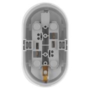 Розетка двойная 2П+3 открытой установки IP20 16А белая «Ретро» TDM