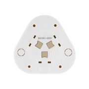 Розетка треугольная 2П открытой установки IP20 10А с защитными шторками сл. кость «Ладога» TDM